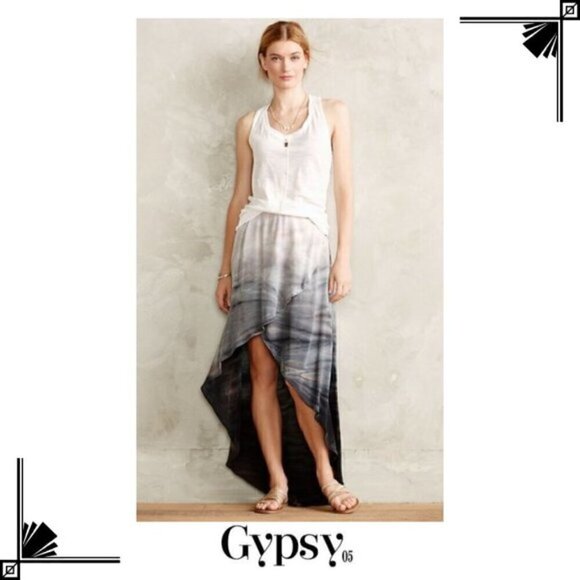 Gypsy 05 Silk Seascape Maxi Skirt - S - Picture 1 of 14
